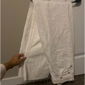 Zara White Boyfriend Pants